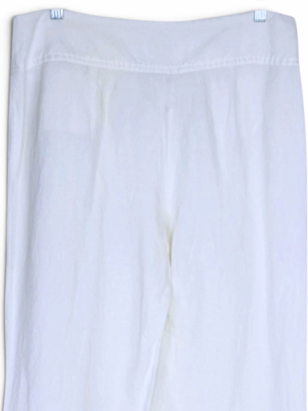 Eileen Fisher Light Ivory Linen Viscose Wide Leg Pant Relaxed Fit Trousers Sz M - Picture 6 of 14